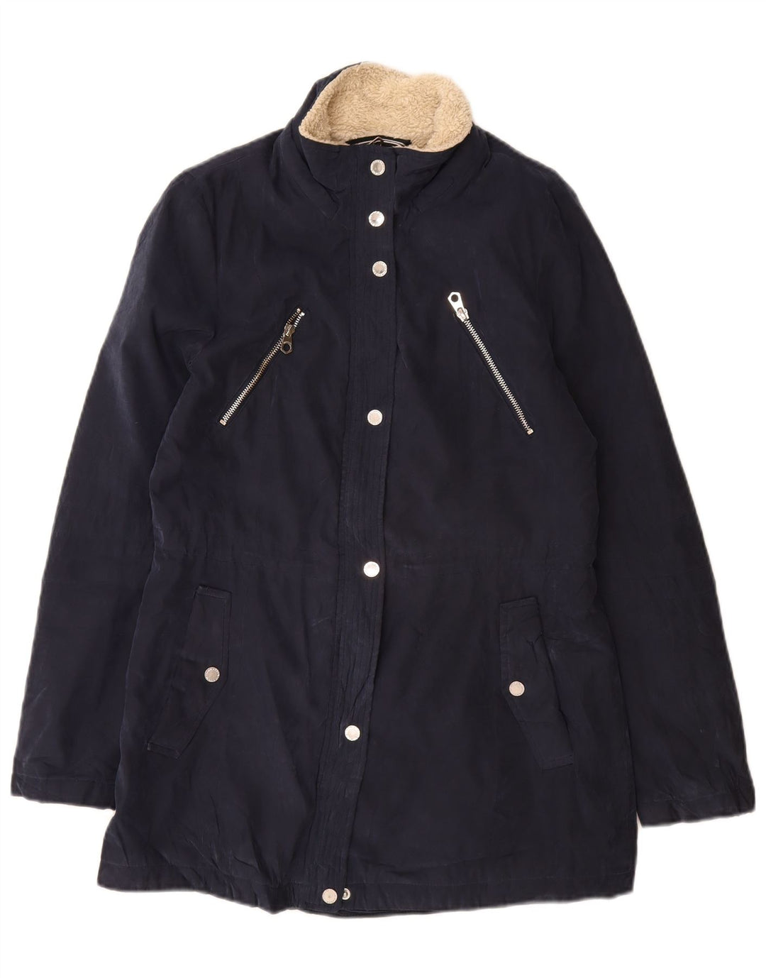 Женская куртка Nautica Sherpa UK 10, маленькая, темно-синяя, полиэстер