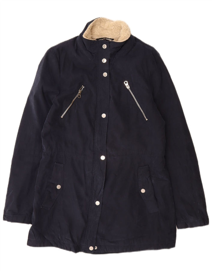 Женская куртка Nautica Sherpa UK 10, маленькая, темно-синяя, полиэстер