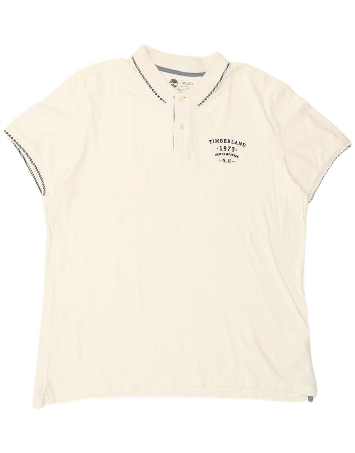 Мужская рубашка поло Timberland Slim Fit 3XL, белый хлопок
