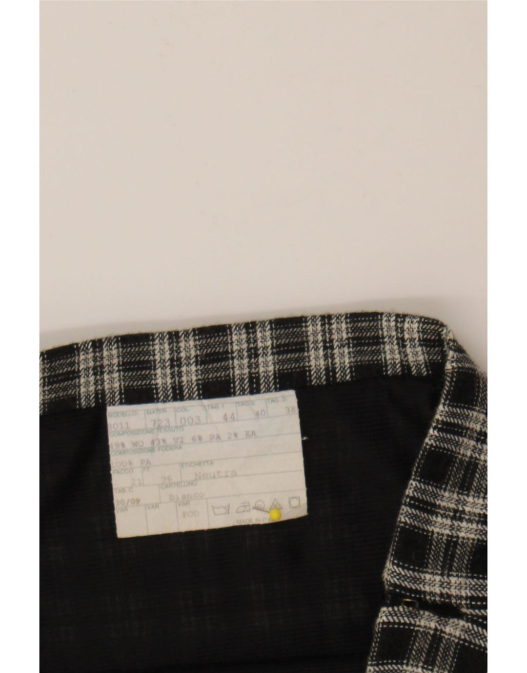 VINTAGE Womens Pencil Skirt IT 44 Medium W28  Black Check Wool Vintage Vintage and Second-Hand Vintage from Messina Hembry 