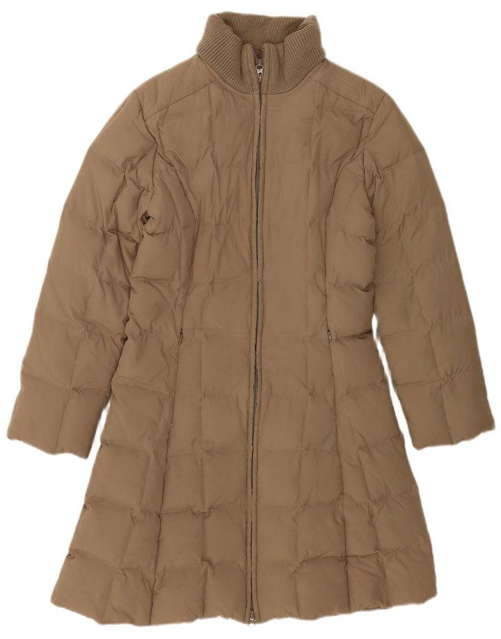 Женское стеганое пальто Napapijri UK 10, маленький коричневый полиэстер