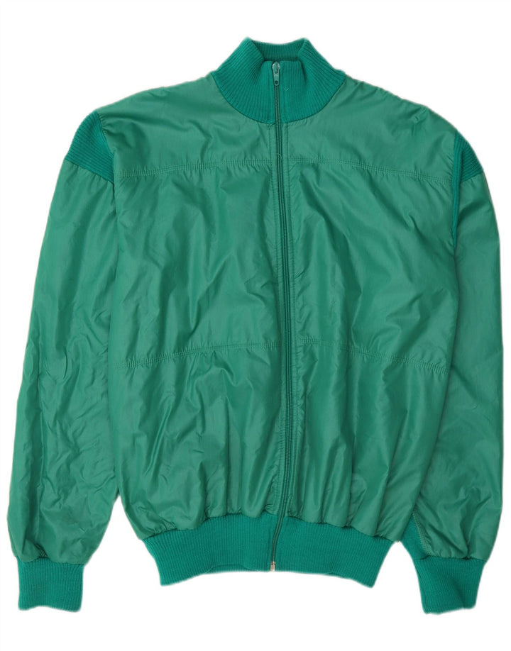 Винтажный мужской спортивный костюм, верхняя куртка, средний зеленый цвет