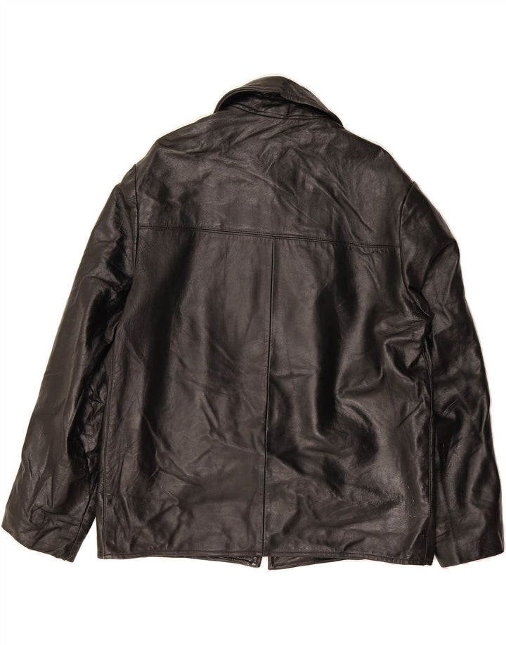 VINTAGE Mens Leather Jacket UK 42 XL Black Vintage Vintage and Second-Hand Vintage from Messina Hembry 