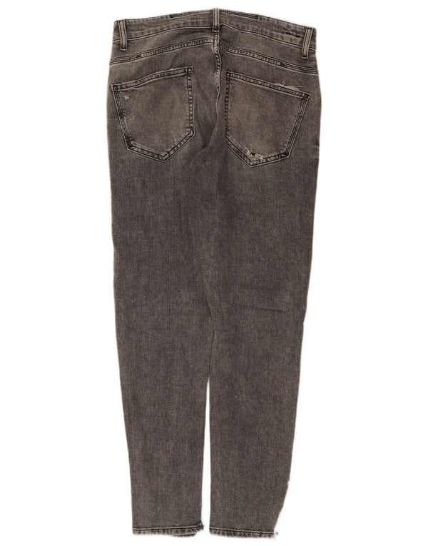 Мужские потертые узкие джинсы Zara EU 42, большие W32 L29, серые