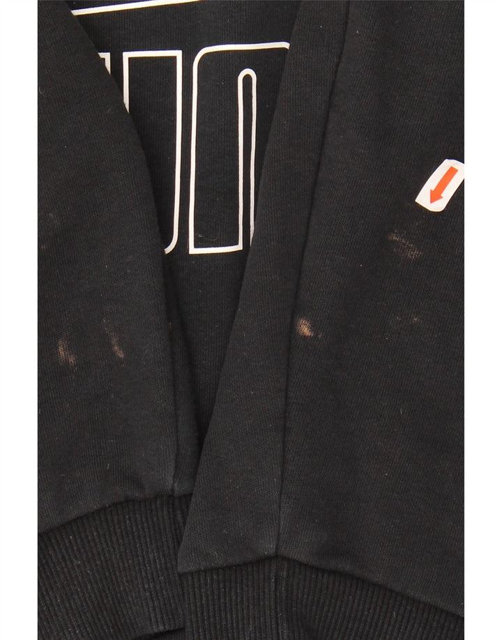 PUMA Girls Graphic Sweatshirt Jumper 13-14 Years Black