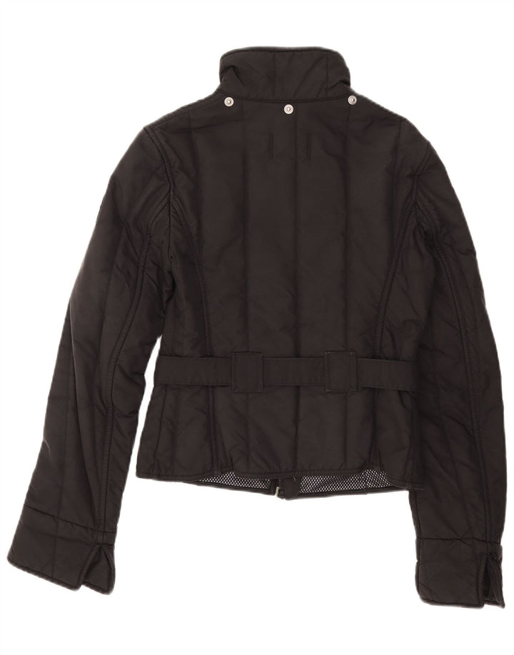 REFRIGIWEAR Женская укороченная стеганая куртка UK 10, маленькая, черная, полиамид