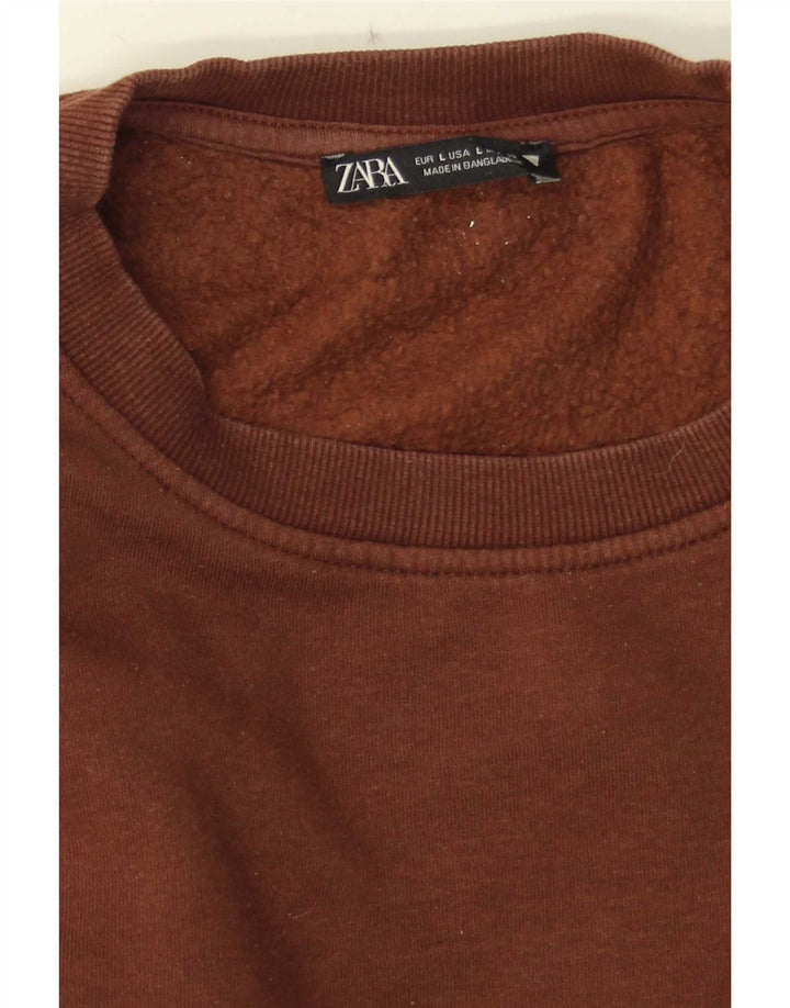Женский свитер Zara UK 16, большой коричневый