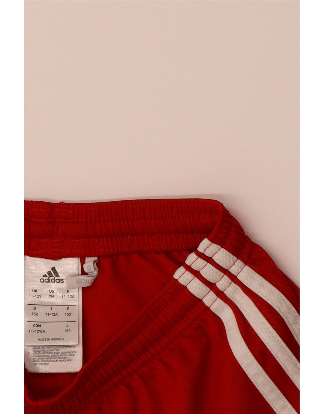 ADIDAS Boys Climalite Sport Shorts 11-12 Years  Red Polyester Vintage Adidas and Second-Hand Adidas from Messina Hembry 