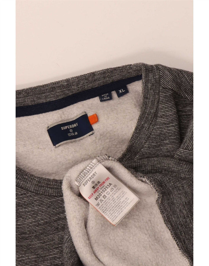 Мужской свитшот Superdry XL, серый хлопок с крапинками