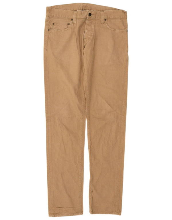 Мужские прямые повседневные брюки Carhartt W32 L34 бежевого цвета, хлопок