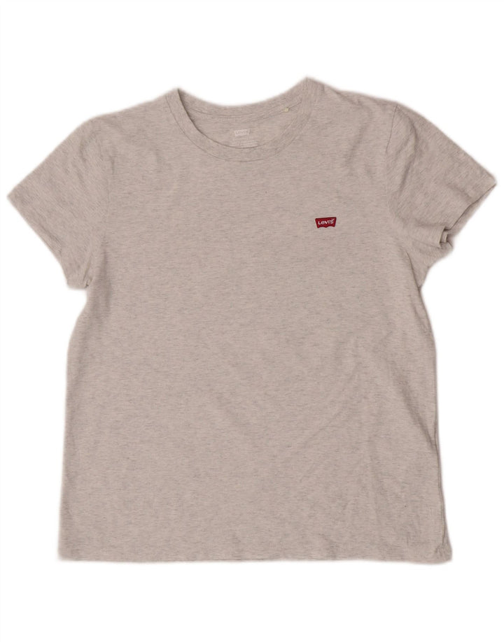 Женская футболка Levi's Top UK 12, средний серый хлопок
