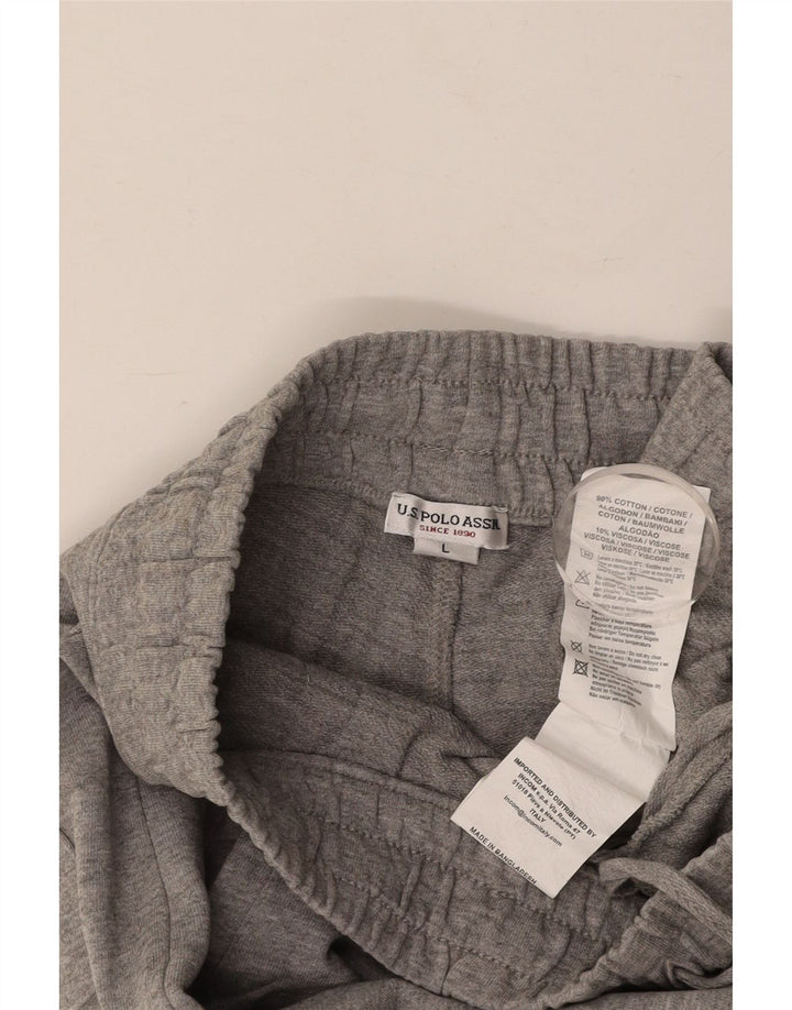 США ПОЛО ASSN. Мужские спортивные шорты, большие серые хлопковые