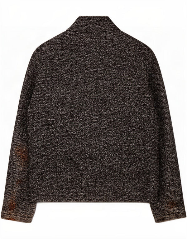 Мужская куртка-бомбер Reiss UK 38, средний серый хлопок с крапинками