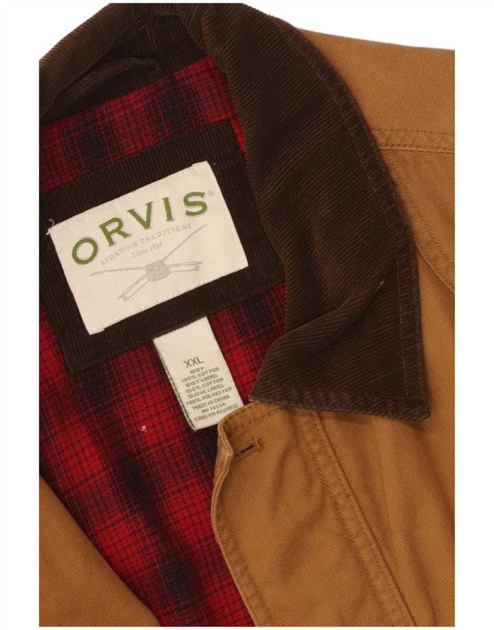 Мужская куртка Orvis UK 44 2XL Коричневый хлопок