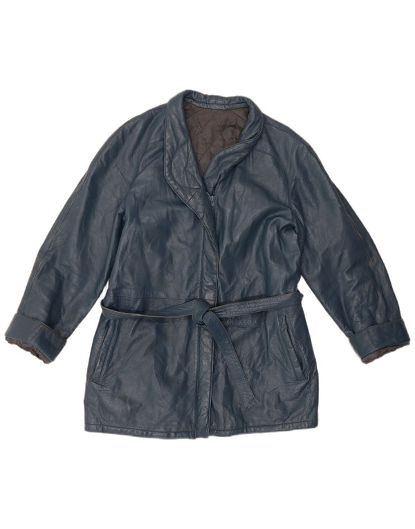 Куртка женская кожаная VINTAGE IT 44 Medium Blue Leather