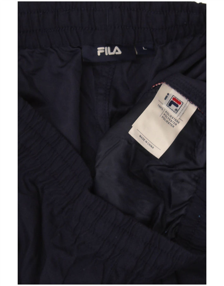 Мужские спортивные шорты Fila, большие темно-синие, полиэстер