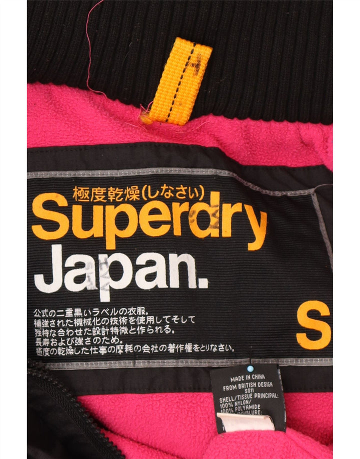 SUPERDRY Женская ветровка свободного кроя с капюшоном UK 10, маленькая черная