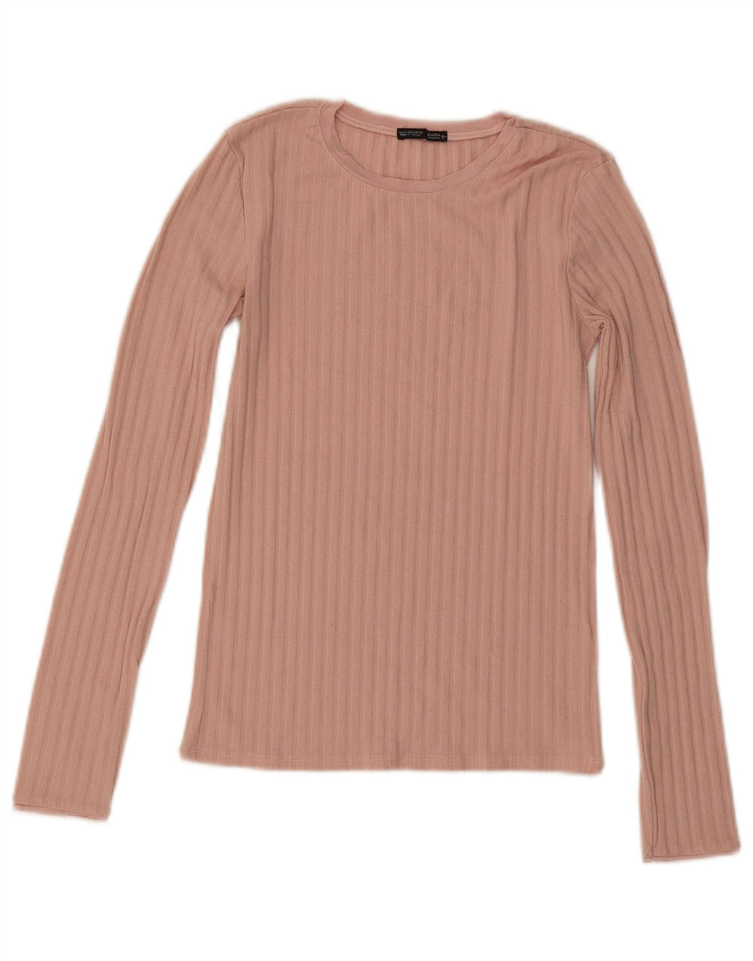 Женский топ Zara с длинным рукавом UK 8, маленький розовый