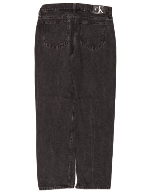 Женские прямые джинсы с низкой талией Calvin Klein W28 L30, серый хлопок