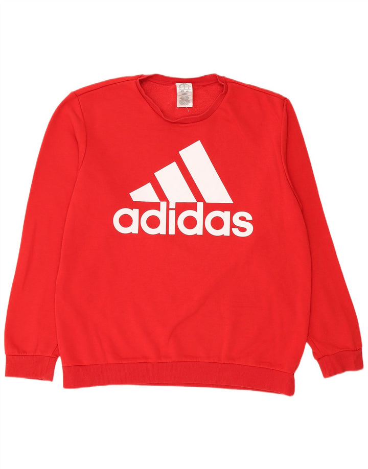 Мужской свитшот Adidas с рисунком XL, красный хлопок