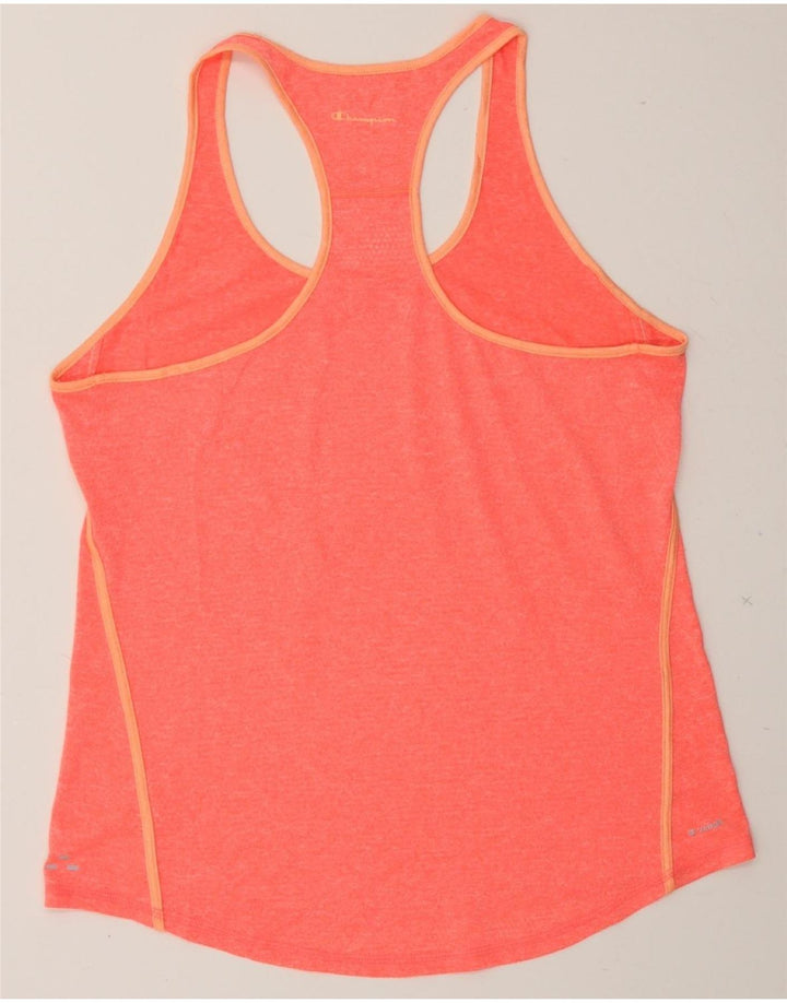 CHAMPION Womens Vest Top UK 12 Medium Orange Polyester Vintage Champion and Second-Hand Champion from Messina Hembry 