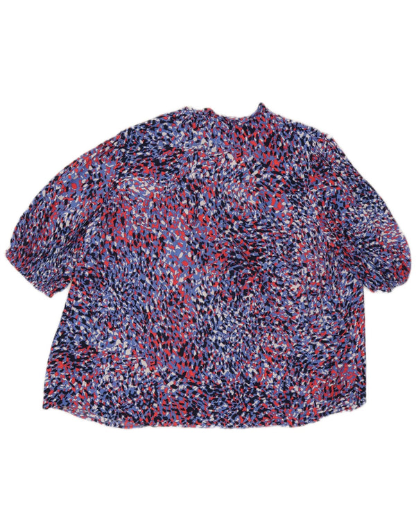 Женская блузка Marks & Spencer Top UK 18 XL Синяя из вискозы с животным принтом