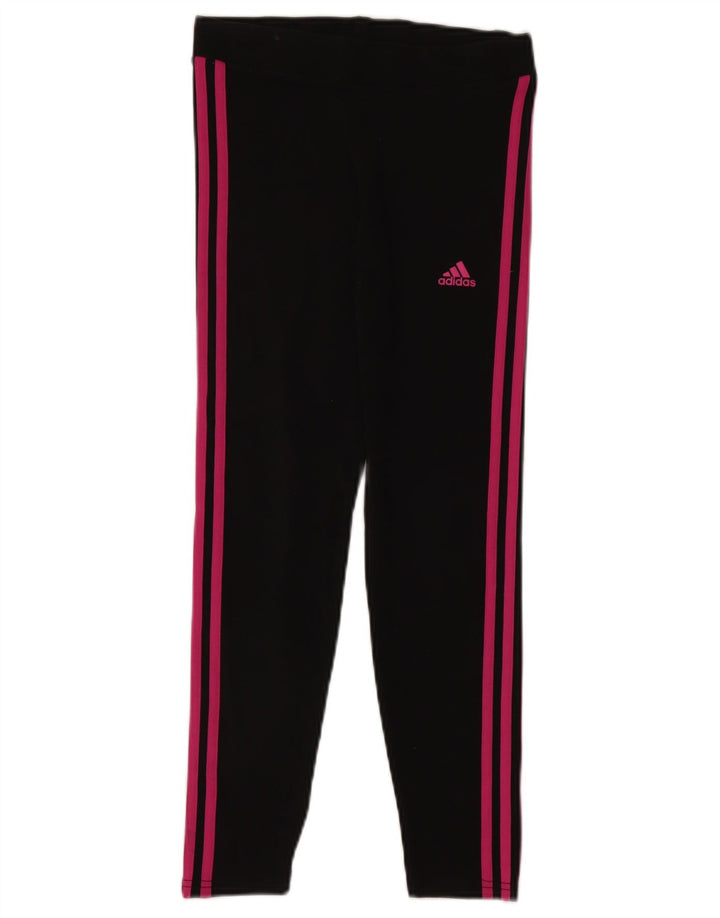 Леггинсы ADIDAS для девочек 11-12 лет, черные