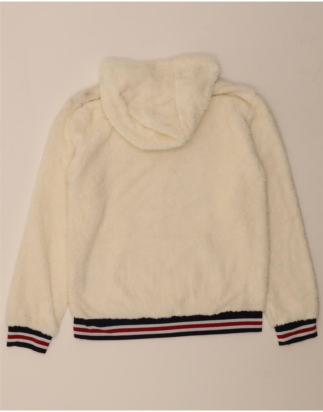 FILA Womens Graphic Fleece Jumper UK 20 2XL Beige Polyester Vintage Fila and Second-Hand Fila from Messina Hembry 