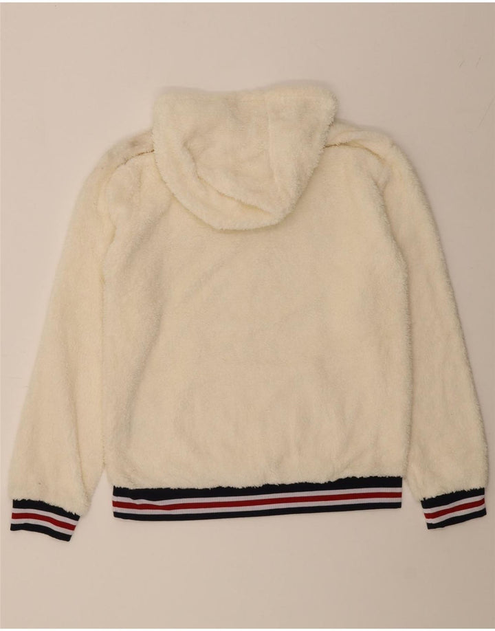 FILA Womens Graphic Fleece Jumper UK 20 2XL Beige Polyester Vintage Fila and Second-Hand Fila from Messina Hembry 
