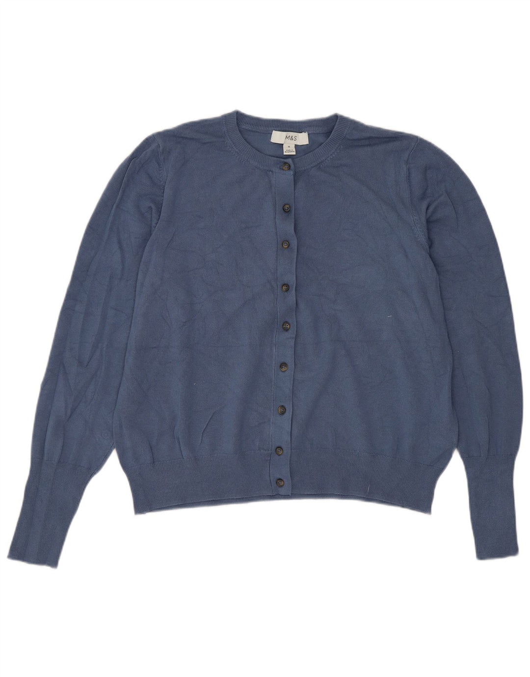Женский укороченный кардиган Marks & Spencer UK 16, большой синий вискоза
