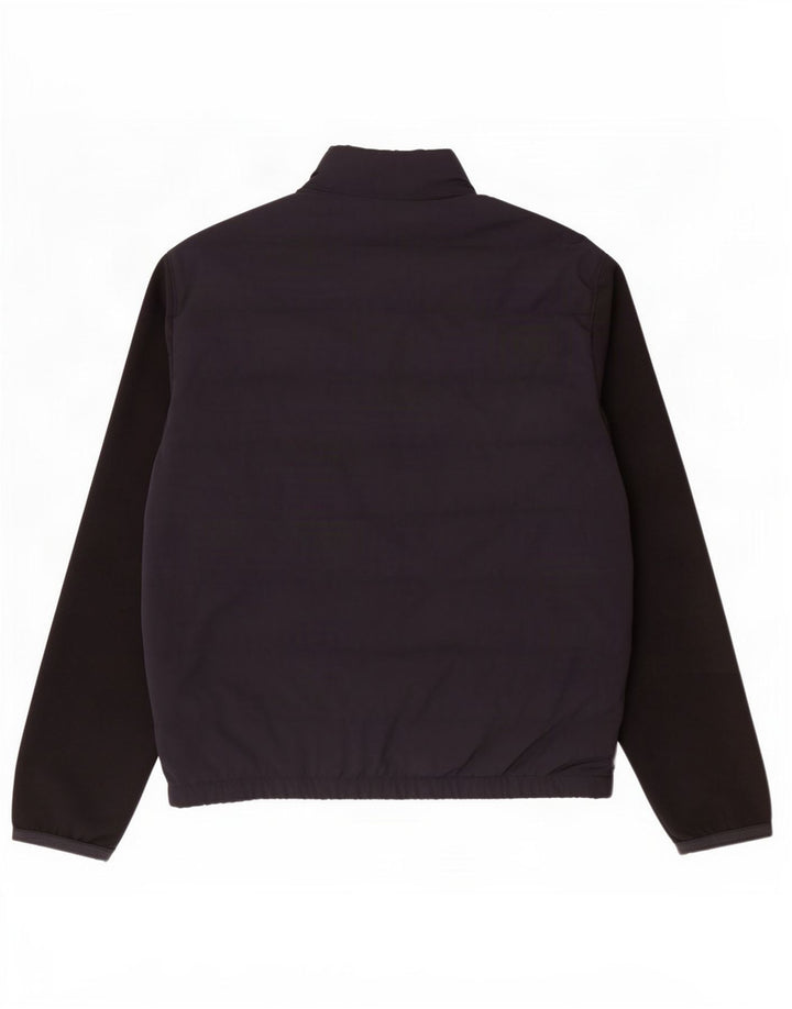 Мужская стеганая куртка Zara UK 40, большая темно-синяя, полиэстер с цветными блоками