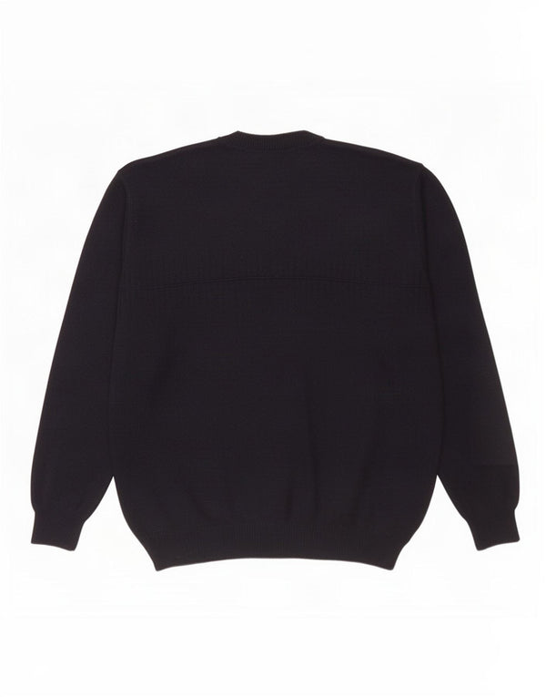 Marks & Spencer Mens V-Neck Jumper Sweater Medium Navy Blue Acrylic