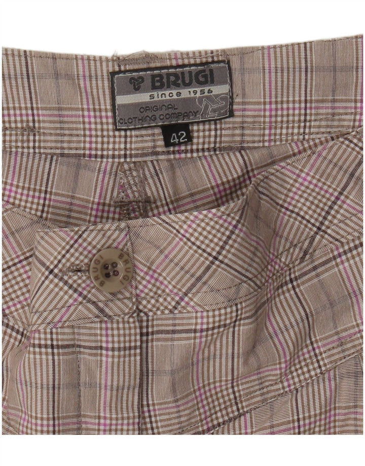 Женские повседневные шорты Brugi IT 42 Medium W30 Серые в клетку