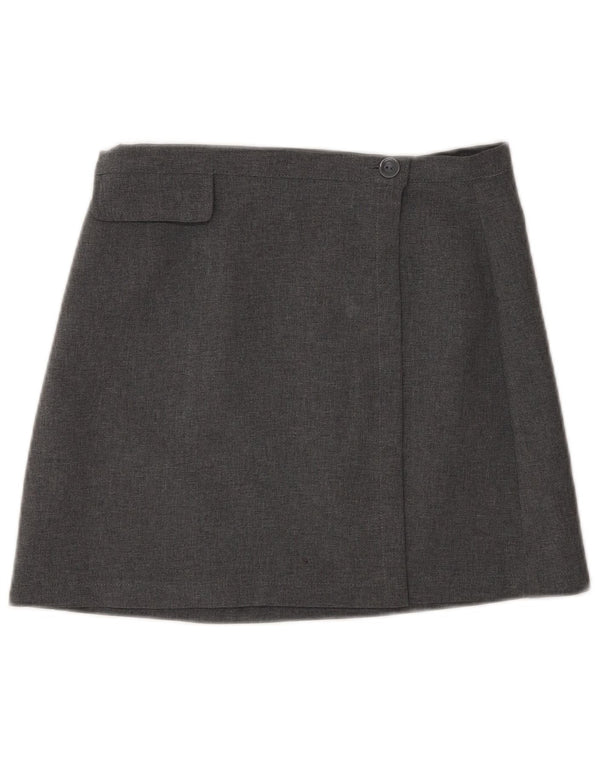 Женская мини-юбка с запахом и высокой талией Sisley IT 44 Medium W26 Серый полиэстер