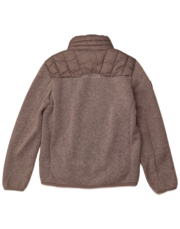 SUPERDRY Мужская стеганая куртка UK 38 Средне-серый полиэстер