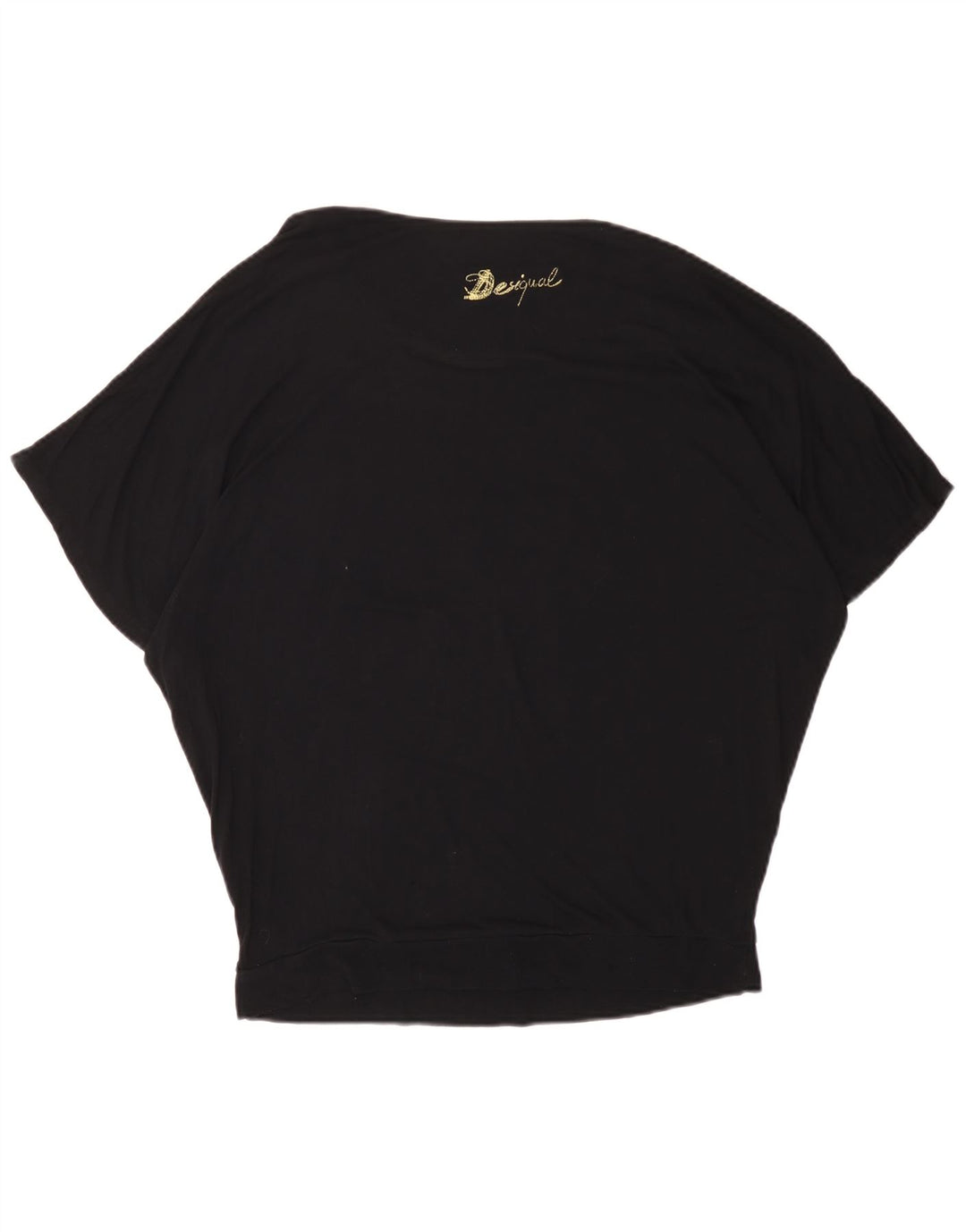 Женская блузка оверсайз с рисунком DESIGUAL UK 16, большая черная