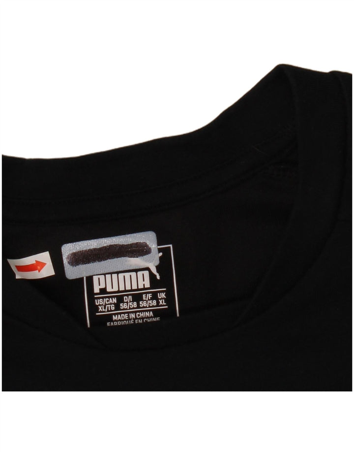Мужская футболка Puma XL, черный хлопок