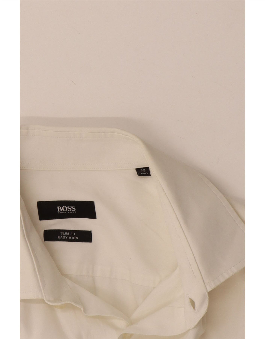 Мужская рубашка приталенного кроя Hugo Boss, размер 39 15 1/2, средний белый