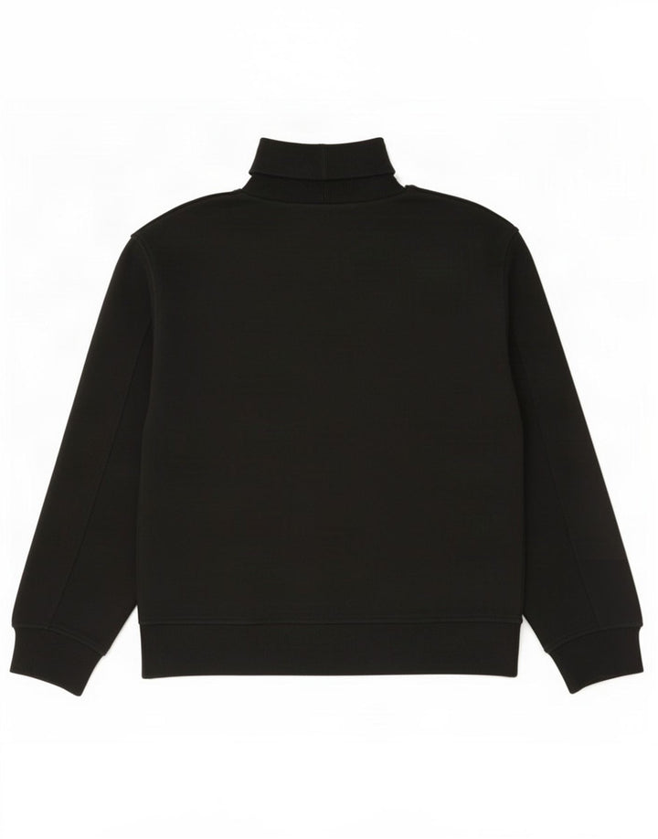 Женский джемпер с высоким воротником Zara UK 14, хлопковый средний черный цвет