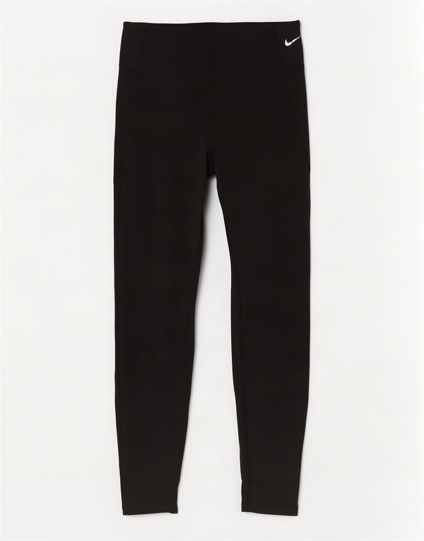 Женские укороченные леггинсы Nike Dri Fit UK 14, средний черный полиэстер