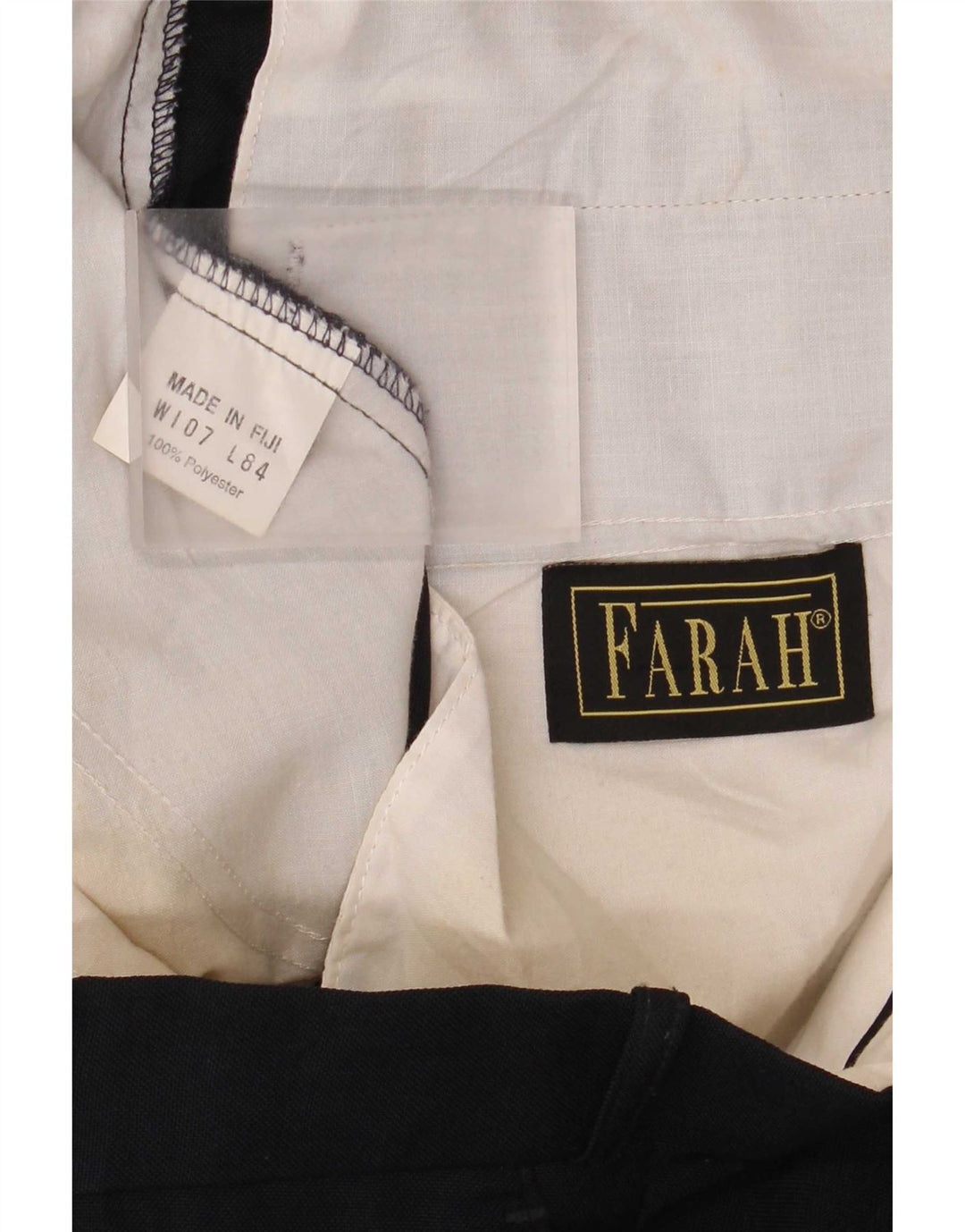 Мужские прямые костюмные брюки Farah W42 L33 темно-синие из полиэстера