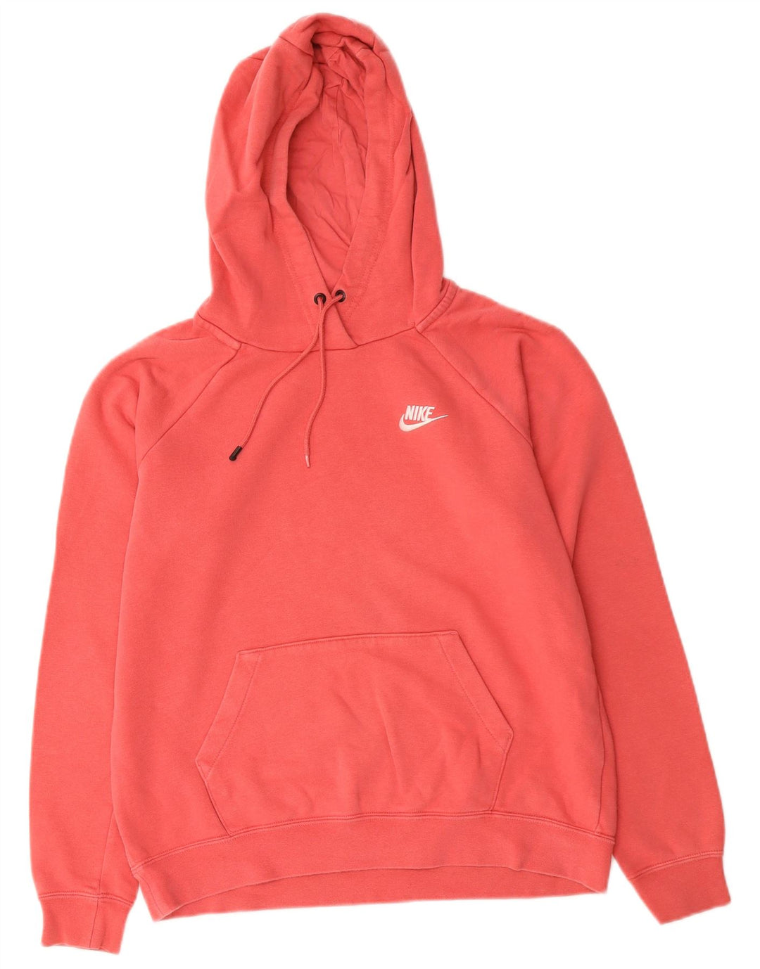 NIKE Womens Hoodie Jumper UK 14 Medium Red