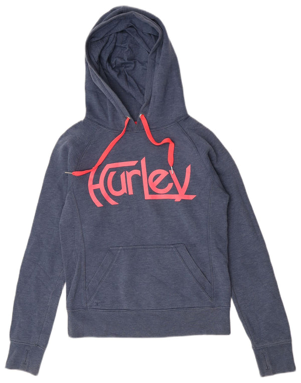 Женский джемпер свободного кроя с капюшоном Hurley UK 4 XS, синий хлопок