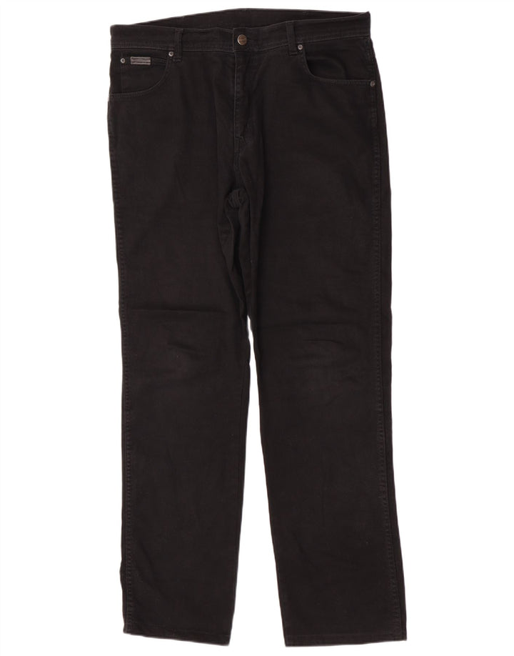 Мужские прямые джинсы Wrangler Texas Stretch W36 L32, черный хлопок