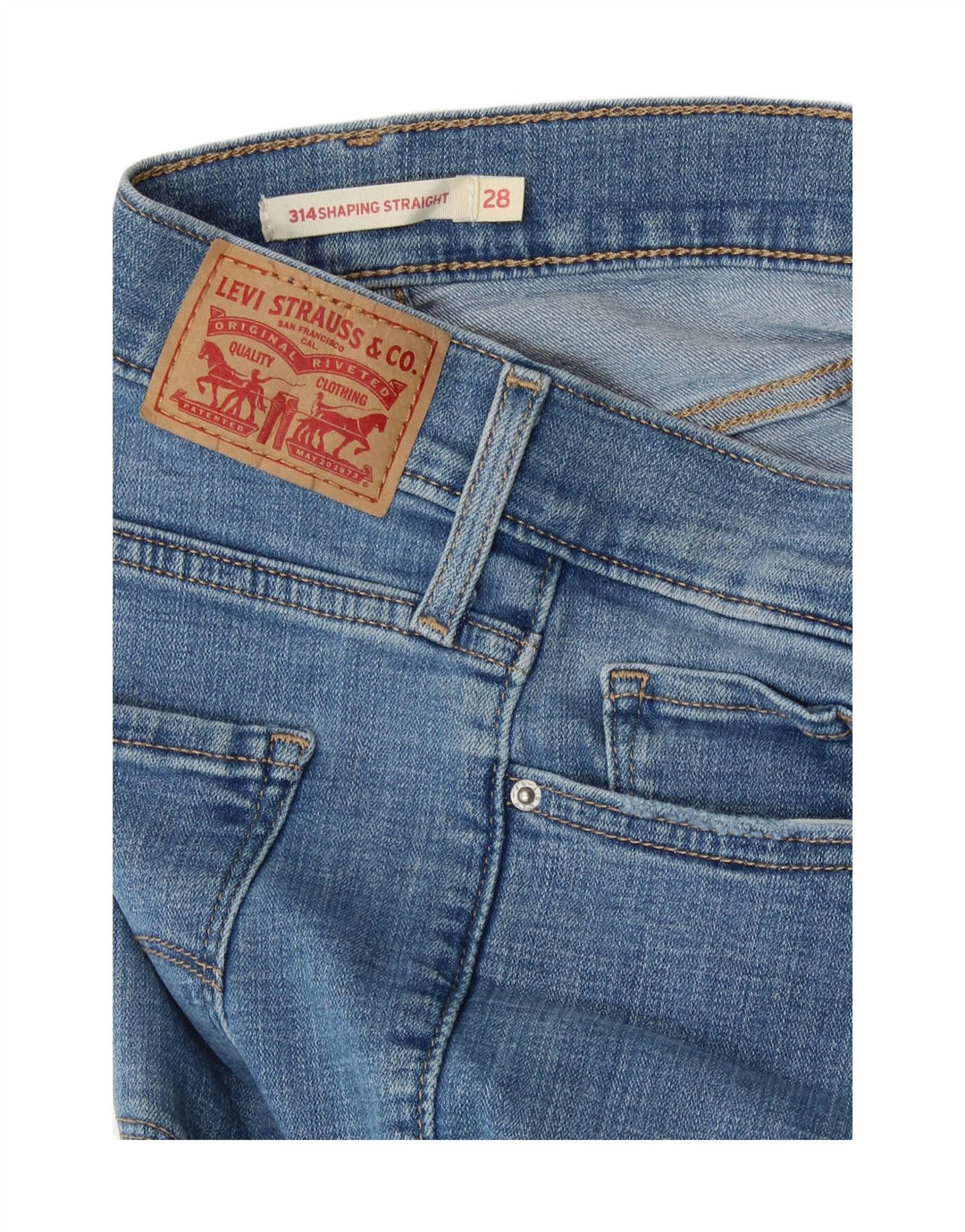 Женские прямые джинсы LEVI'S 314 Shaping W28 L30 синие