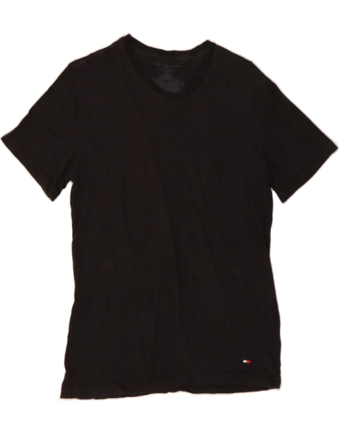 TOMMY HILFIGER Mens T-Shirt Top Small Black Cotton Vintage Tommy Hilfiger and Second-Hand Tommy Hilfiger from Messina Hembry 