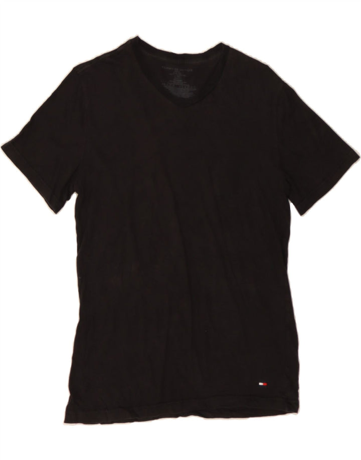 TOMMY HILFIGER Mens T-Shirt Top Small Black Cotton Vintage Tommy Hilfiger and Second-Hand Tommy Hilfiger from Messina Hembry 