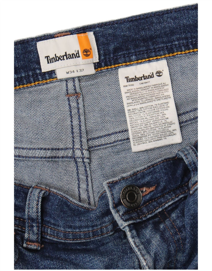 Мужские прямые джинсы Timberland W34 L32, синий хлопок