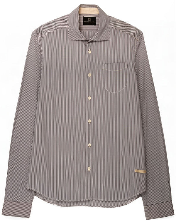 Мужская рубашка Scotch & Soda, маленькая синяя хлопковая полоска