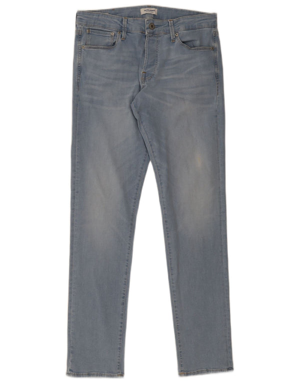 Мужские джинсы скинни Jack & Jones W34 L32 синие, хлопок